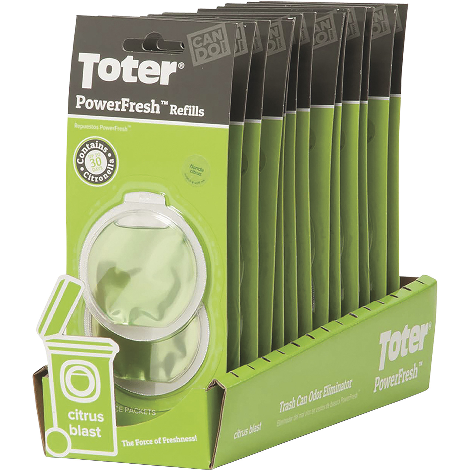 TOTER Powerfresh Odor Eliminator Refills - Citrus Scent, 15 2-Packs, 0.22 Oz. Each, Model# PFRF0